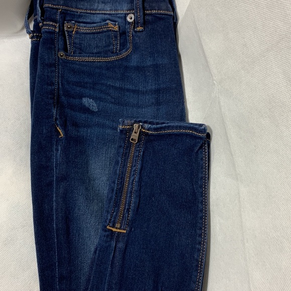 Express Jeans EXP Supersoft Ankle Legging Mid Rise, Blue Denim, 0s - Picture 4 of 4